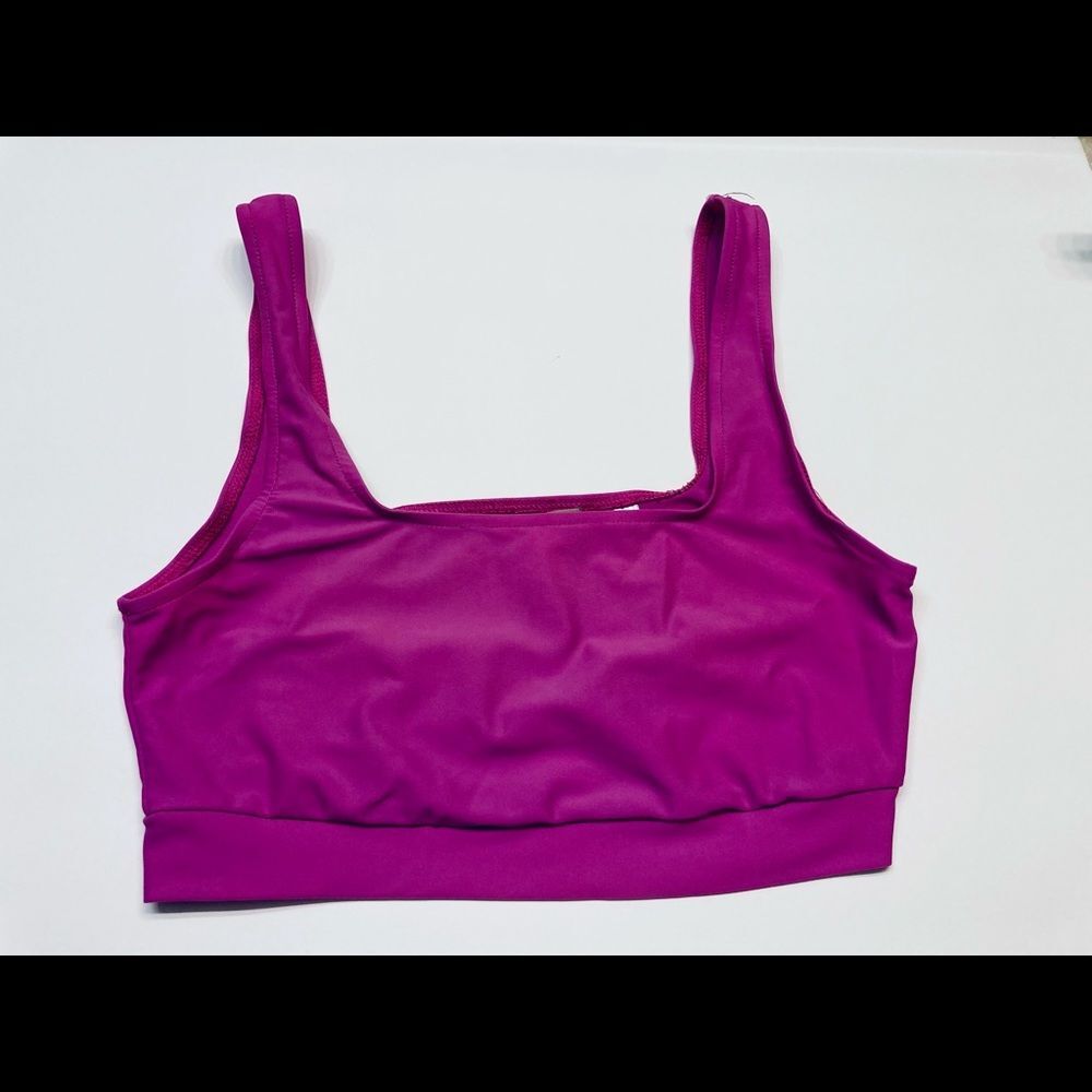 ASOS Womens Pink Swim Bralette Bra Unlined Crop Top Size 4